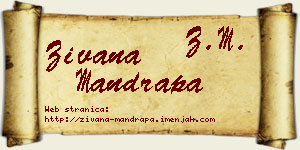 Živana Mandrapa vizit kartica